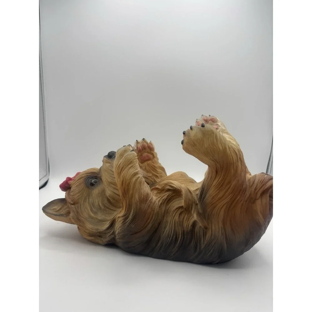 True Yorkie Polyresin Wine Bottle Newspaper‎ Holder Figurine 11